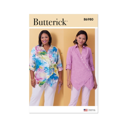 Lõikekomplekt BUTTERICK B6980 MISSES' AND WOMEN'S SHIRT