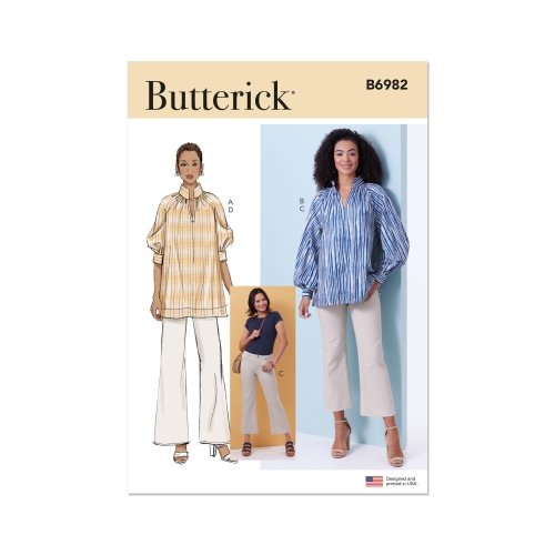 Lõikekomplekt BUTTERICK B6982 MISSES' TUNICS AND JEANS