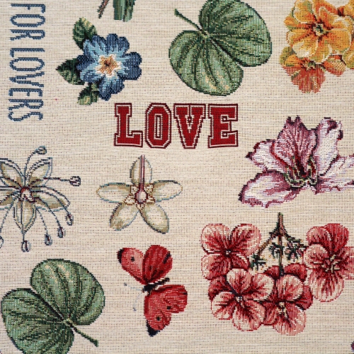 Lillemustriga "Love" kirjadega, gobeläänkangas, Gobelin Premium, 140cm, 87368, Soodushind!