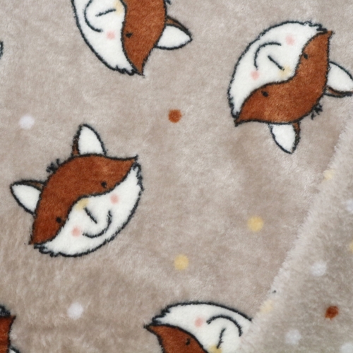 Rebastega ja teiselt poolt täpiline, pehme kahepoolse mustriga fliis (Cuddle Fleece, double print fleece), 150cm, KC32026