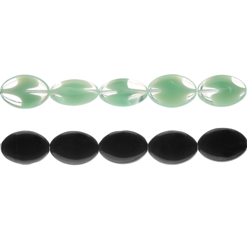 Ovaalne lapik pikuti keskelt auguga klaashelmes 20x14x6mm 