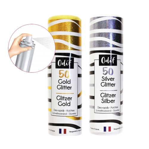Säravate litritega aerosoollakk Odif Glitter Varnish, 125 ml