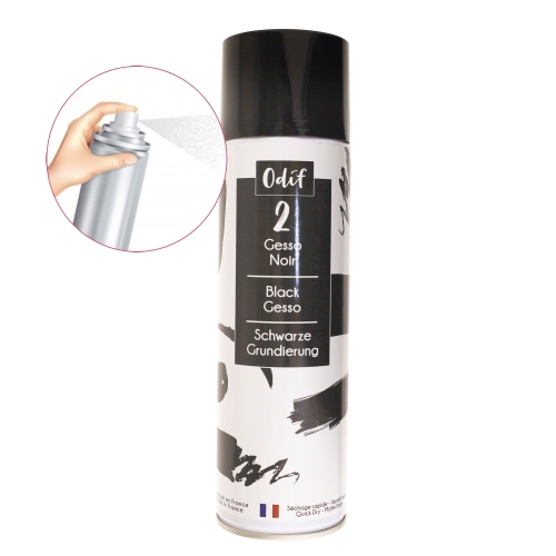 Must matt kruntvärv, aerosool, Odif Gesso Spray, 400 ml