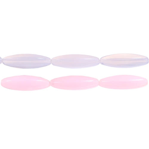 Ovaalne tahuline pikuti keskelt auguga klaashelmes 26x8mm 