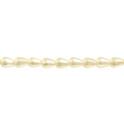 Tilgakujuline pärlmutter 6x4mm klaashelmes