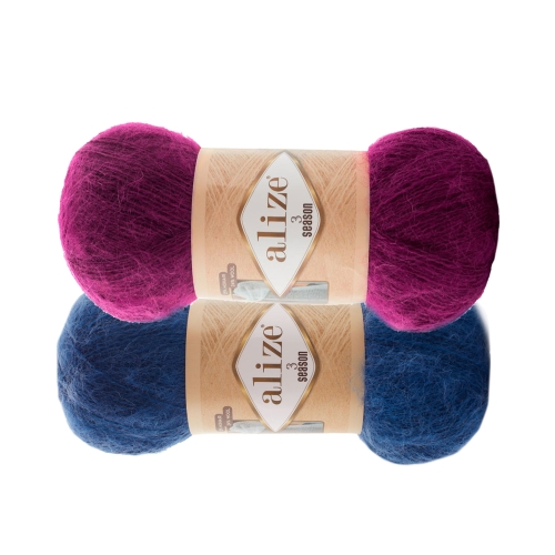Мохеровая пряжа 3 Seasons 100g, Alize