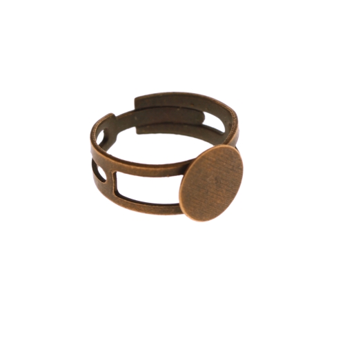Sõrmusetoorik reguleeritav lameda plaadiga, Round Finger Ring Base, 17mm