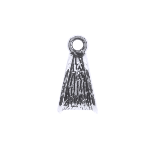 Kolmnurkse vormiga, reljeefse ornamendiga riputis, Ornamental Jewelery Spacer with Dotted Pattern, 14,5x8x7,5mm
