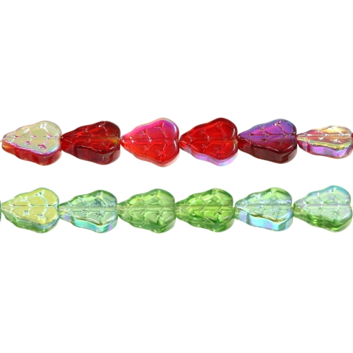 Lehekujuline lapik pikuti läbistatud auguga 12x10x4mm klaashelmes 