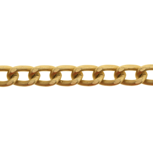 Massiivne alumiiniumkett tahutud servadega, lüli mõõtmed: 19 x 12,5 x 3,4 mm