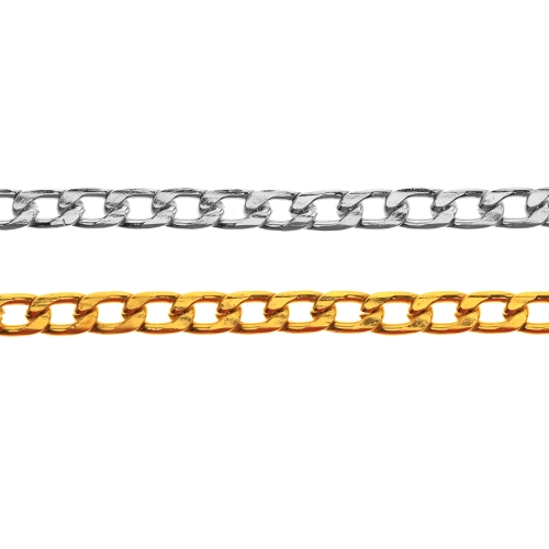 Alumiiniumkett, lameda pinnaga, lüli mõõtmed: 9 x 5,2 x 1,6 mm
