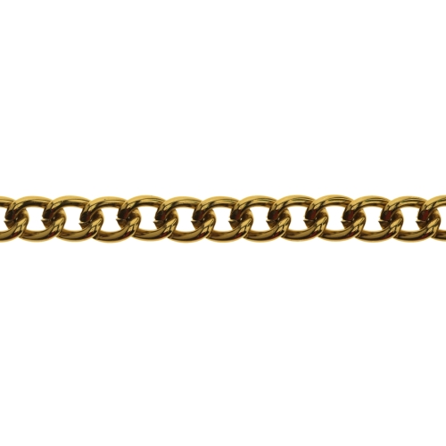 Massiivne alumiiniumkett tahutud servadega, lüli mõõtmed: 15 x 11 x 3 mm