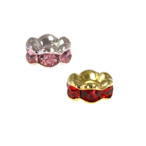Vahedetail klaaskristallidega, 6 x 3mm
