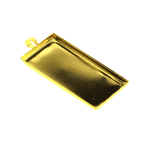 Rectangular Pendant Base, 51 x 26mm