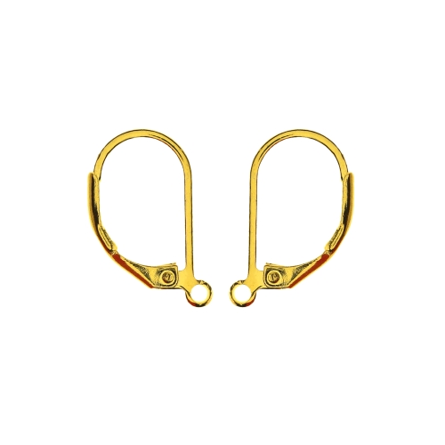Earring Ear Wires, Lever Back; 16 x 10mm