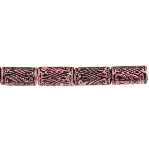 Torujas antiikse reljeefse mustriga plasthelmed 16 x 9mm