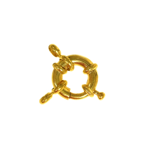 Karabiinhaak ümara vormiga, kinnitusrõngastega, Rounded Jewellery Clasp, 13 mm