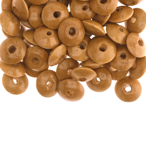 Lapikud kettakujulised puithelmed, ca 15 × 5 mm