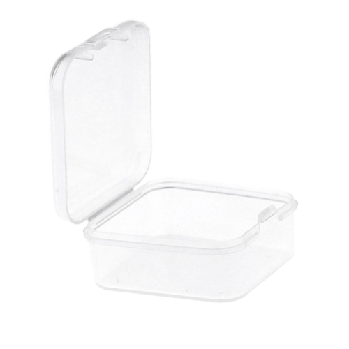 Plastmassist (PP) läbikumav karp, lukustuv, 4,5 x 4,5 x 2 cm, KL4206