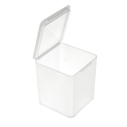 Plastmassist (PP) läbikumav karp, 4 x 4 x 4,5 cm, KL4229