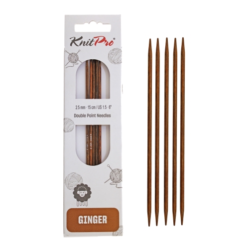 Lühikeste sukavarraste komplekt 15 cm, KnitPro Ginger
