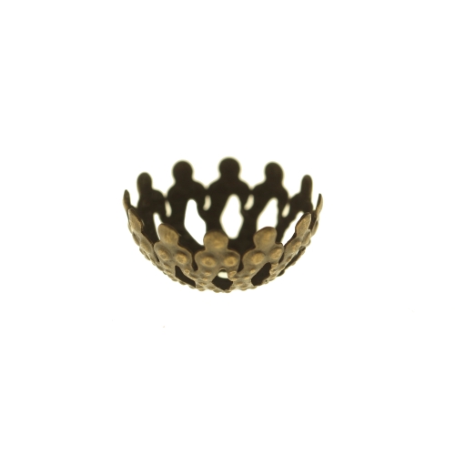 Pitsiline lillekujuline pärlikübar, Bead Cap, 12mm