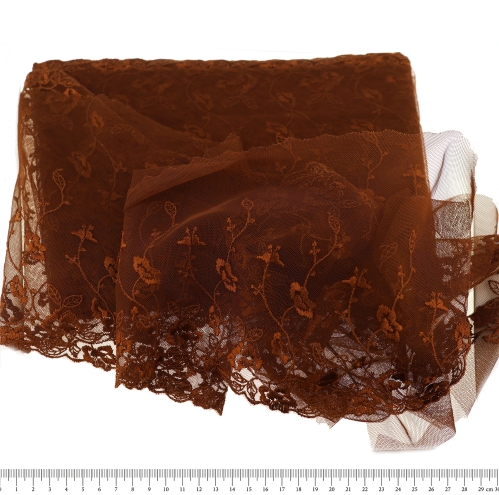 Tüllile tikitud pits, 18 cm, D46-4352