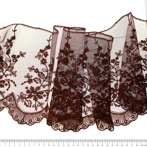 Tüllile tikitud pits, 18 cm, D45-4036