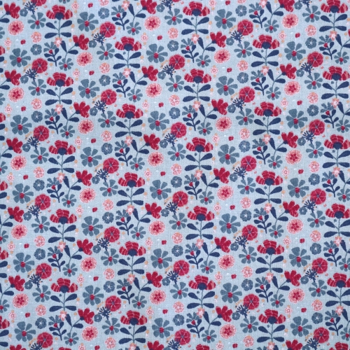 Lillemustriga, ökopuuvillane kangas, Organic Poplin, 145cm, OR3502