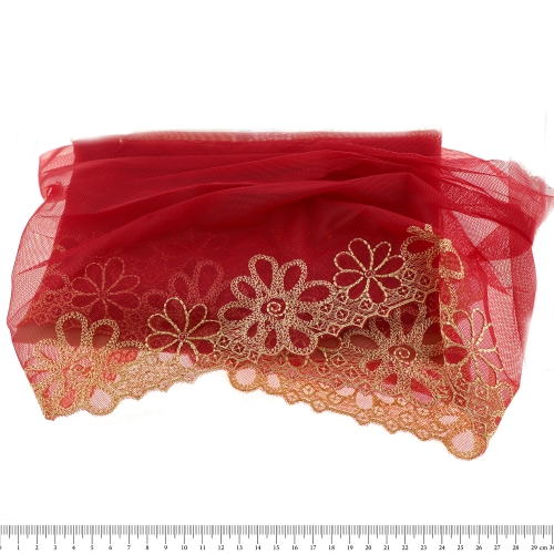 Tüllile tikitud pits, 19 cm