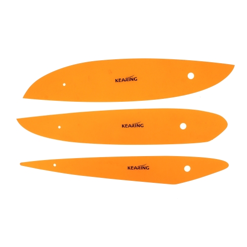 Läbikumavad kollasest plastikust lekaalid, 3 tk, ~30cm, Kearing 1303S