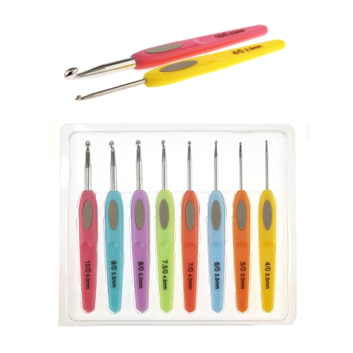 Crochet hook set, 8 pcs: 2.5; 3.0; 3.5; 4.0; 4.5; 5.0; 5.5; 6.0, KL4275