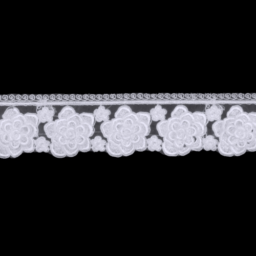 Tüllile tikitud pits, 8 cm