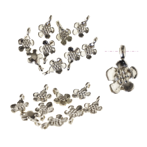 Hõbetatud pronksripatsid 7 x 11 mm, 10 tk, BA2036