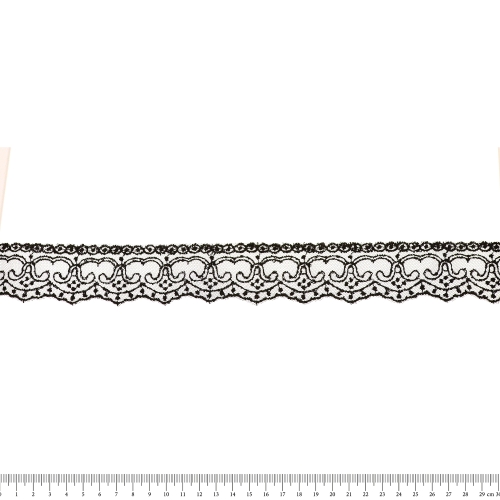 Tüllile tikitud pits, 3,5 cm, D55-4020