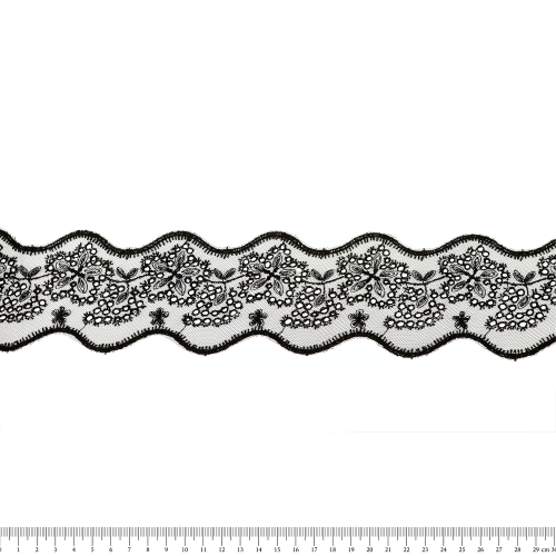Tüllile tikitud pits, 5,5 cm, D53-4131