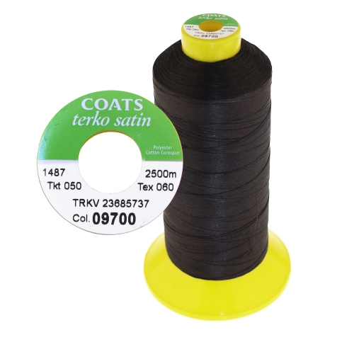 Erittäin vahva liukas ompelulanka Coats Terko Satin, Tkt.050, Tex.60, 2500 m