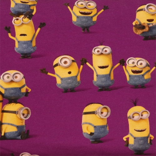 Puuvillane elastaaniga trikookangas Käsilased, Minionsid 125.520