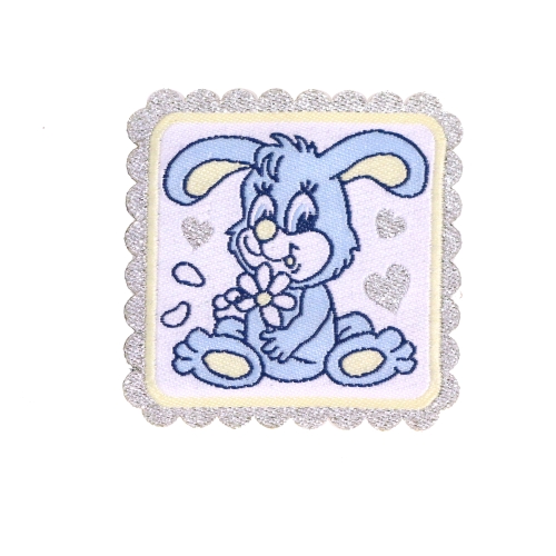 Silitettäva kangasmerkki, paikka, 5 x 5 cm, AJ34