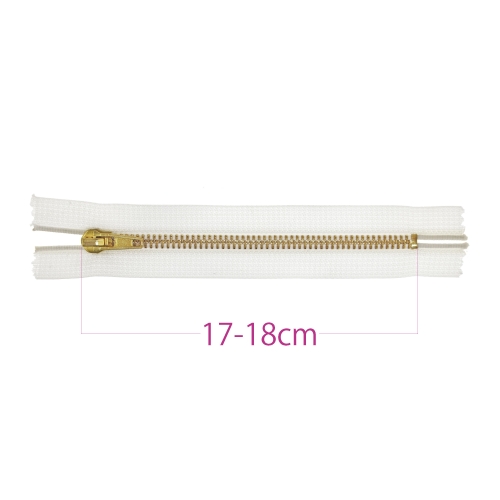 Metall-tõmblukud (püksilukud) 6mm hammastik, pikkus 17 cm - 18 cm, Opti
