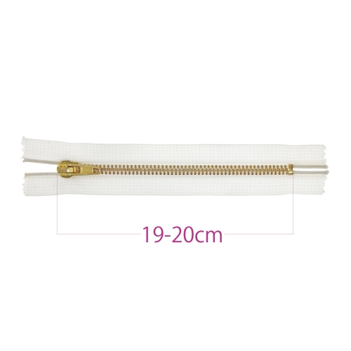 Metall-tõmblukud (püksilukud) 6mm hammastik, pikkus 19 cm - 20 cm, Opti