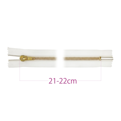 Metall-tõmblukud (püksilukud) 6mm hammastik, pikkus 21 cm - 22 cm, Opti