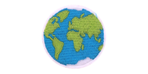 Embroidered Iron-On Patch, ø5,0 cm, BA69