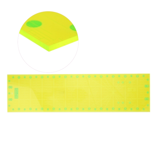 Neoonkollane läbipaistev (lapitehnika) joonlaud, 3 mm, 15 cm x 60 cm, Le Summit LS-1560F