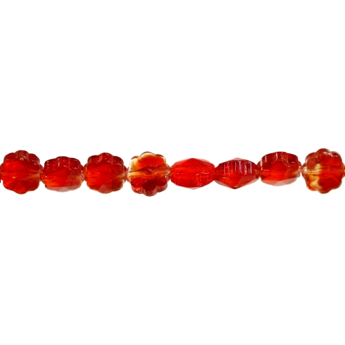Lillekujuline lapik tahuline 8x5mm klaashelmes