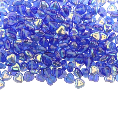Südamekujuline läbipaistev (Jablonex) 6x3 mm lapik klaashelmes 