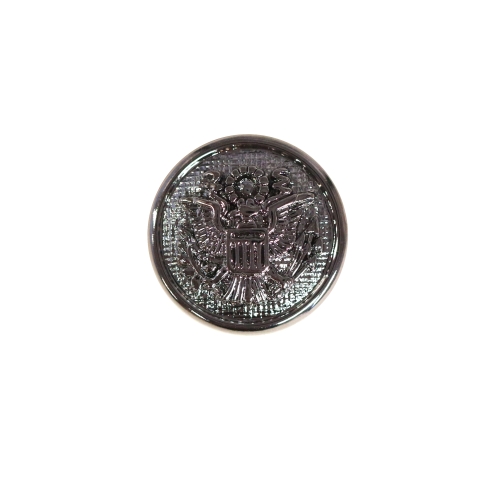 Metallist reljeefse vapiga, metallilaadses plastikust, kannaga nööp, 18mm, 28L