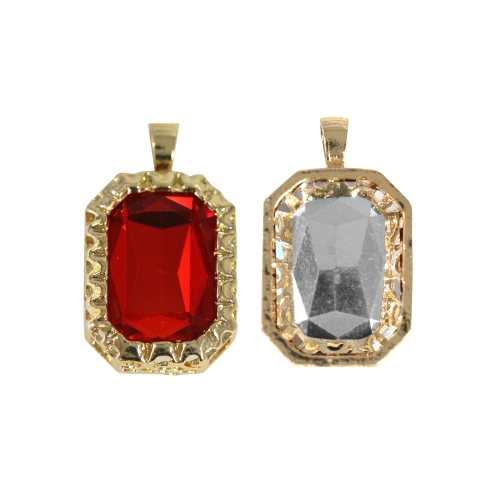 Kuldsed metallist ripatsid 2,3 x 3 cm, 6 tk, B52208