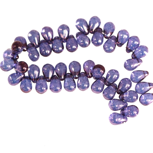 Tilgakujuline ülalt auguga 6,5x 4,5mm klaashelmes (Preciosa) - Preciosa/Jablonex (Tsehhi)