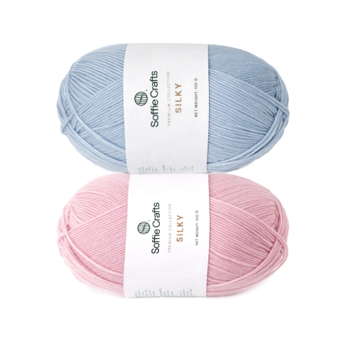 Siidisisaldusega sokilõng Soffie Crafts Premium Silky 100 g = 400 m